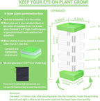 4-Tier Seed Sprouting Kit with Drain Holes and Drain Tray, Upgrade Stackable Microgreens Fresh Organic Bean Seed Sprouter Tray Ripple Soil-Free Sprouter Tray for Beans Alfalfa Seeds