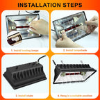 Chicken Coop Heating Lamp Brooder 250W, Adjustable Heating Temperature and Hanging Height, with Aluminum Alloy Lampshade, Suitable for Poultry Indoor Heater (Black)